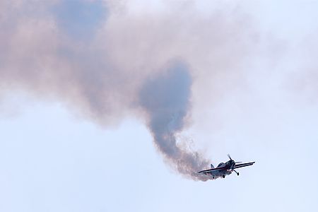 foto Jurgis Kairys za sterami Su-26